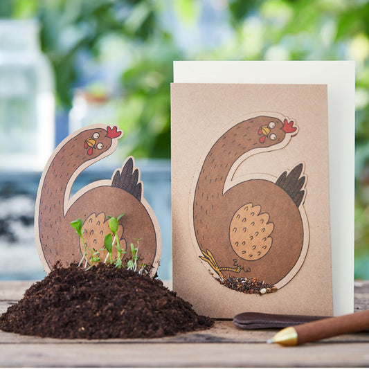 Birthday card "Six" 