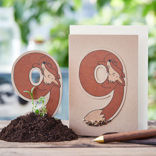 Birthday card "Nine" 