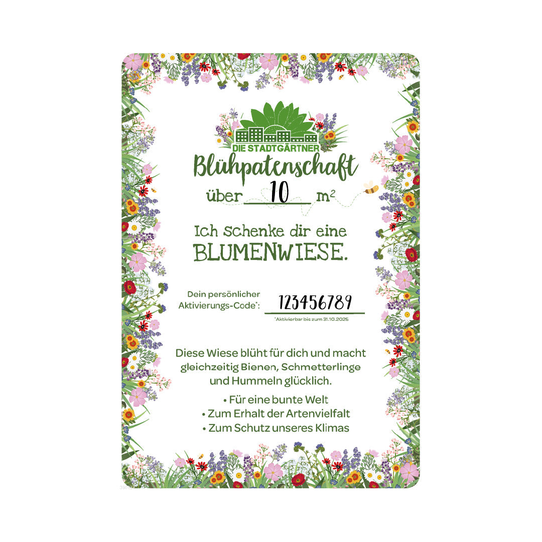Sponsorship for 10 m² flower meadow to print
