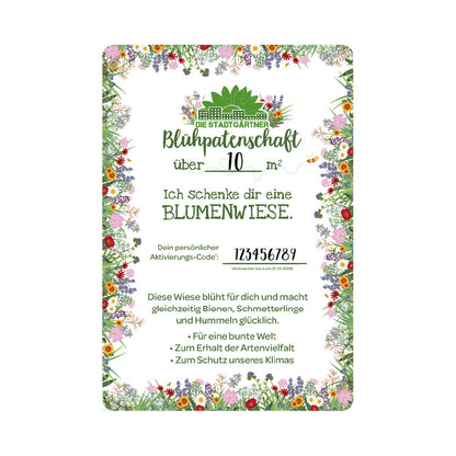 Sponsorship for 10 m² flower meadow to print