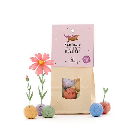 Imagination is good - Colorful flower marbles