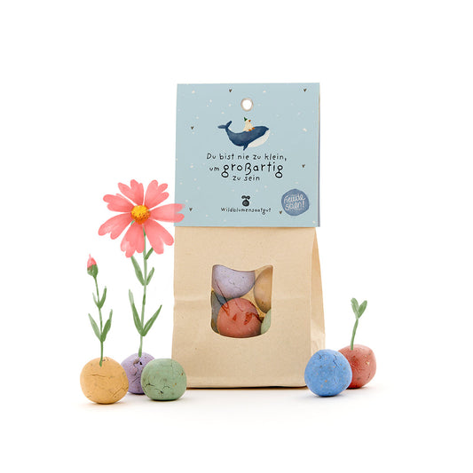 You are never too small - Colorful flower marbles