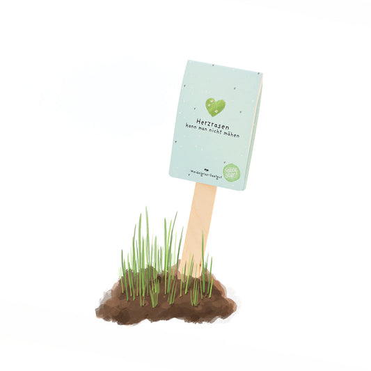 You can't mow a racing heart - Seed greeting