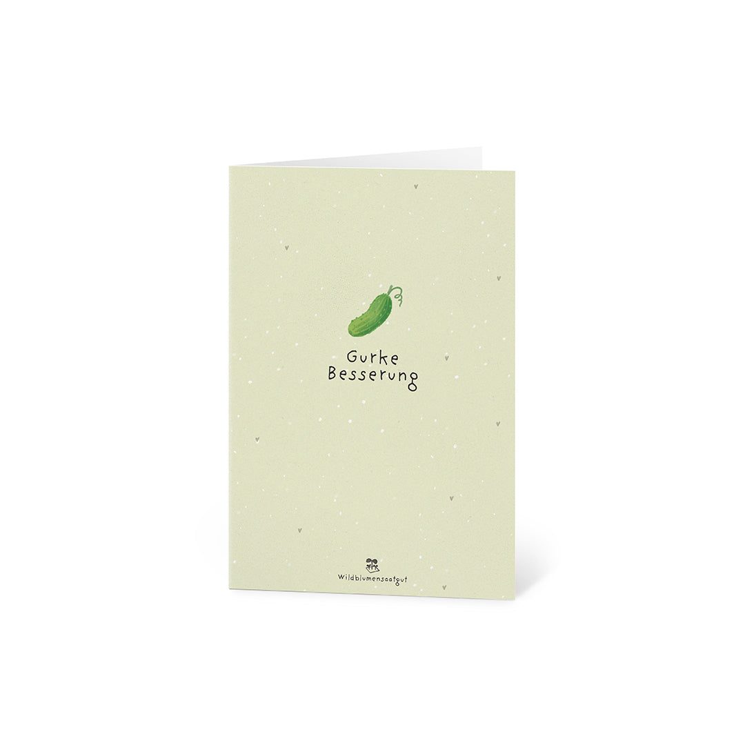 Greeting card - Cucumber get well soon
