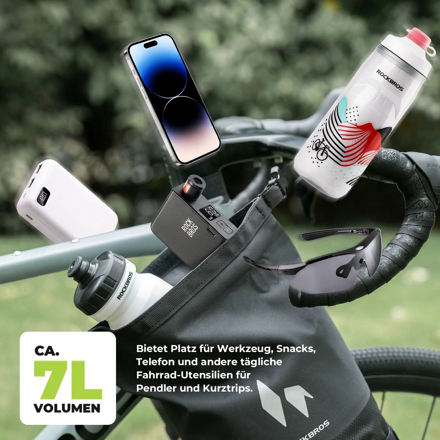 100% Wasserdichtes Gepäckträgertasche Gepäckträger für Vordergabel  7L AS-156 RideMate
