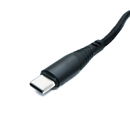 SYSTEM-S USB 3.2 Gen 2 Kabel 120 cm Typ C Stecker zu Stecker mit Display PD Power Delivery 3.0 geflochten 20 Gbit/s 100 W