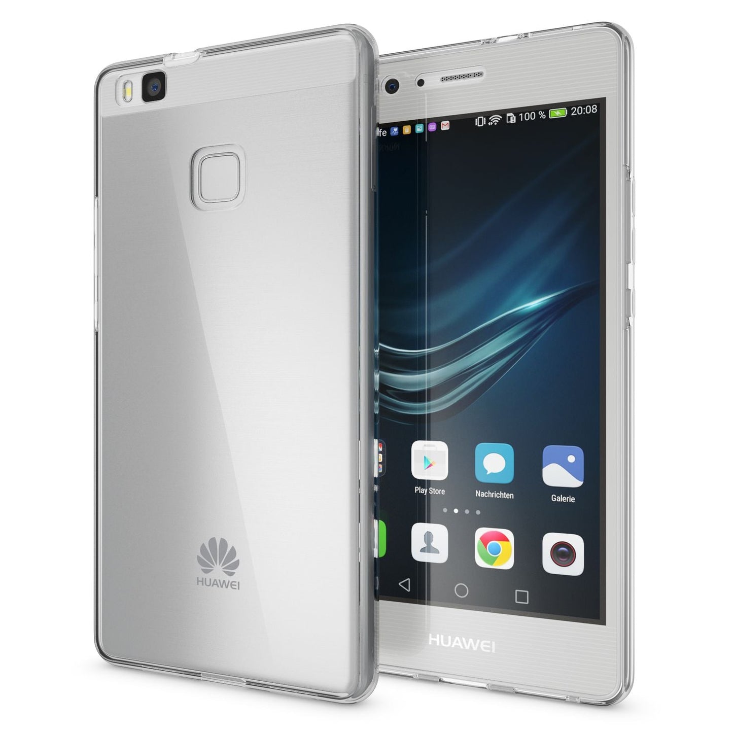 NALIA 360 Grad Handyhülle kompatibel mit Huawei P9 Lite 2016, Full Cover Vorne Hinten Doppel-Schutz Hülle Dünnes Ganzkörper Case Handy-Tasche Transparenter Displayschutz Rückseite - Transparent