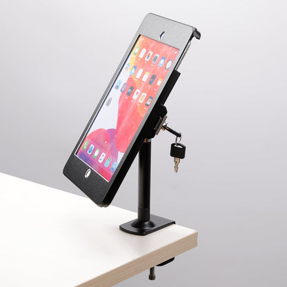 SYSTEM-S Stangen Halterung mit Schloss Befestigung aus Metall in Schwarz für iPad Pro 11"