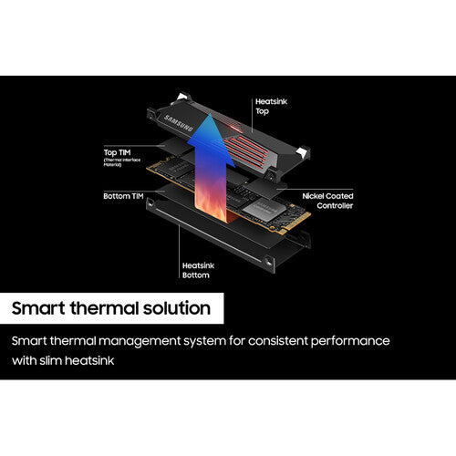 Samsung 990 PRO 2TB NVMe PCIe Gen 4.0 M.2 SSD with Heatsink