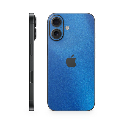 iPhone 16 Skin Matt Blau Metallic