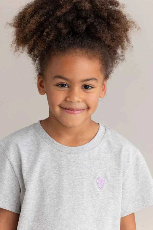 Kids T-Shirt Lilac Heart