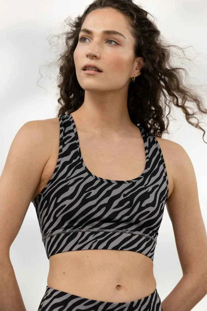 Racerback Bra Zebra Stone