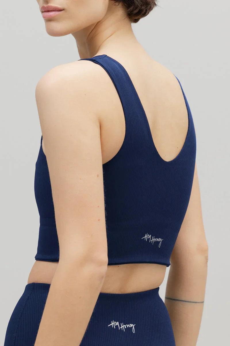 Bustier Ribbed Blue Depth