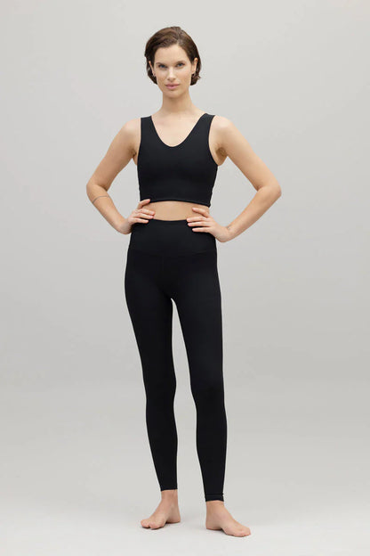 High-Waist Leggings Ribbed Black