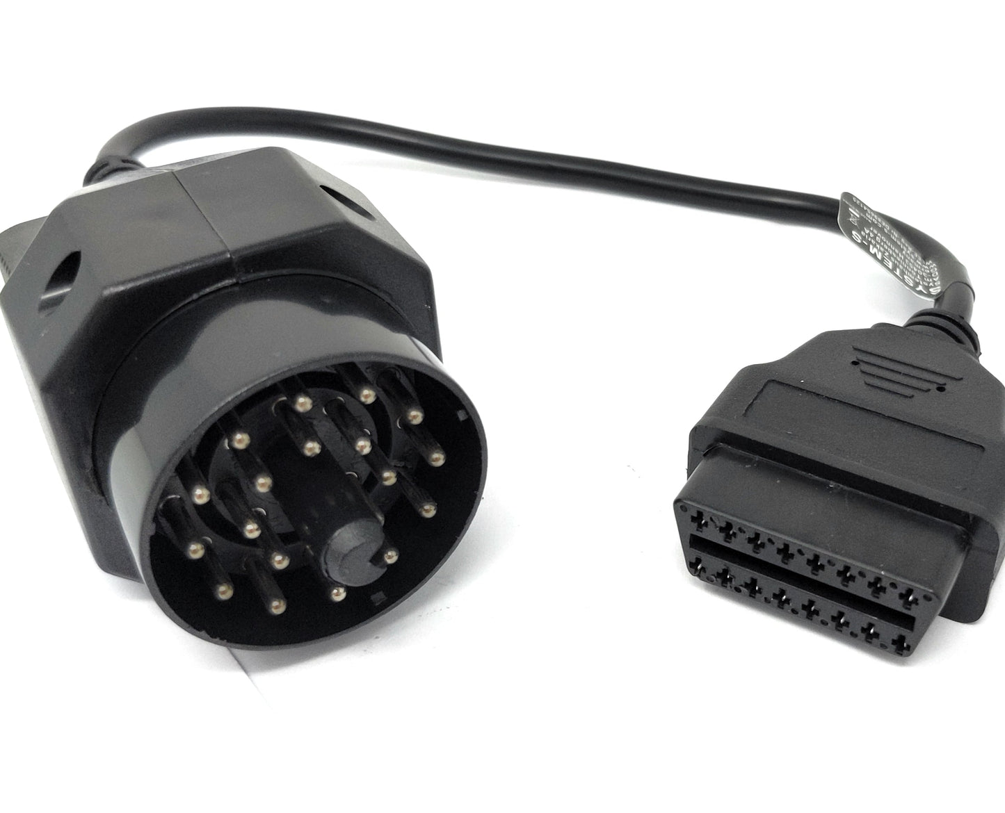 SYSTEM-S OBD Kabel 35 cm OBD 2 Buchse für BMW 20pin in Schwarz für Auto Diagnose