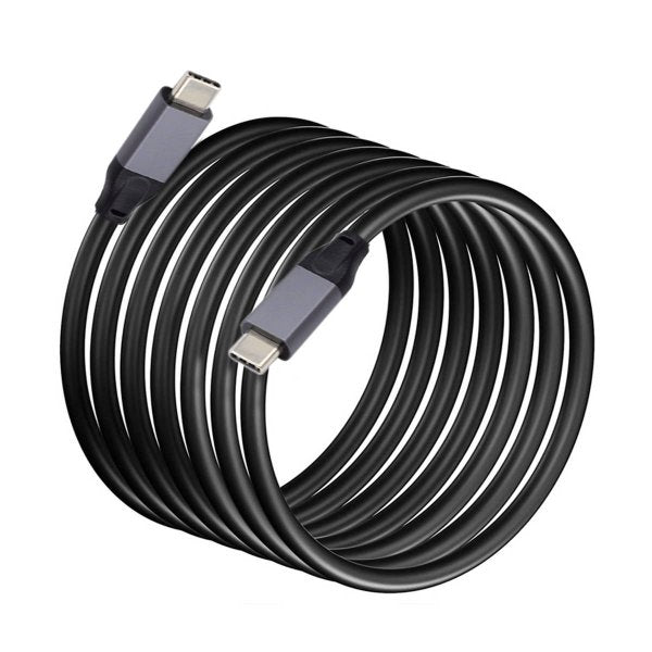 SYSTEM-S USB 3.1 Gen 2 Kabel 500 cm Typ C Stecker zu Stecker in Schwarz