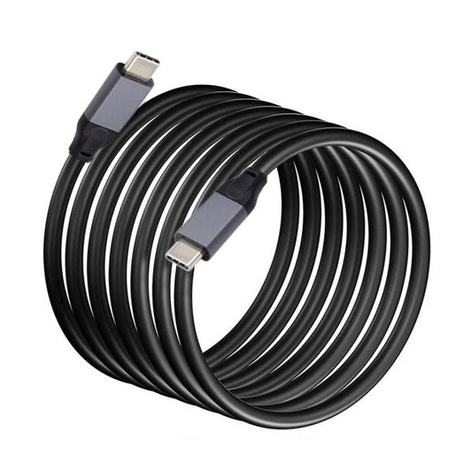 SYSTEM-S USB 3.1 Gen 2 cable 500 cm Type C male to male in black
