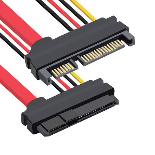 SYSTEM-S SATA cable 10 cm 22-pin male to SAS 29-pin female adapter for hard drive