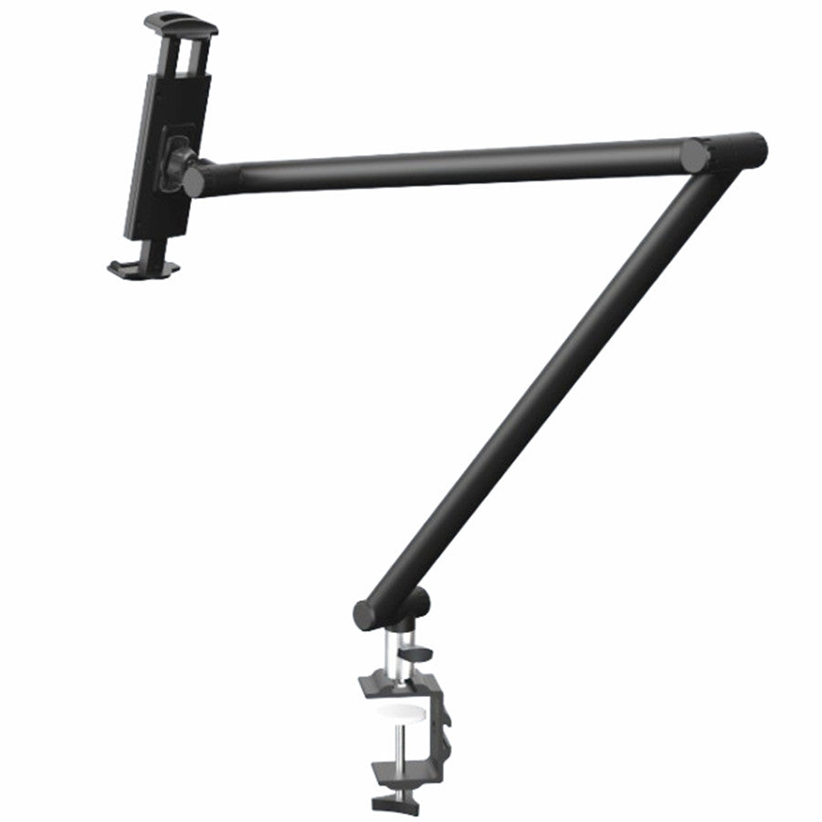 SYSTEM-S table mount 360° gooseneck stand for tablets and smartphones in black