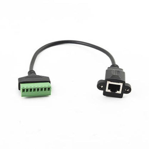SYSTEM-S LAN Kabel 30 cm RJ45 Buchse zu 8 pin Terminalblock Schraube