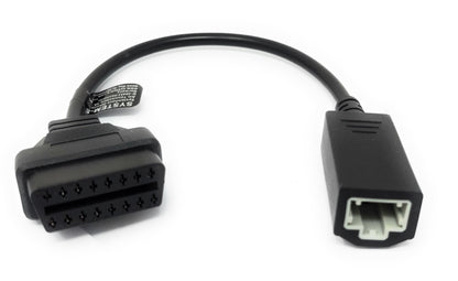 SYSTEM-S OBD cable 30 cm OBD 2 socket for Honda 3-pin in black for car diagnostics