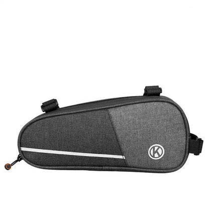 SYSTEM-S Fahrrad Tasche wasserfest Dreiecktasche Rahmentasche Triangeltasche Grau
