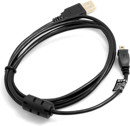 SYSTEM-S USB 2.0 Kabel 130 cm 8 Pin Stecker zu Typ A Stecker Kabel in Schwarz für Nikon Coolpix Kameras