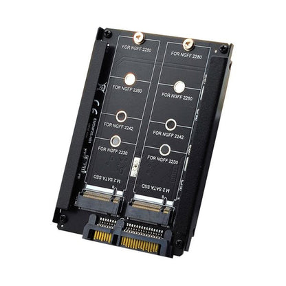 SYSTEM-S NGFF B+M Key Adapter 2x M.2 SSD Karte zu 2,5 Zoll SATA Combo HDD