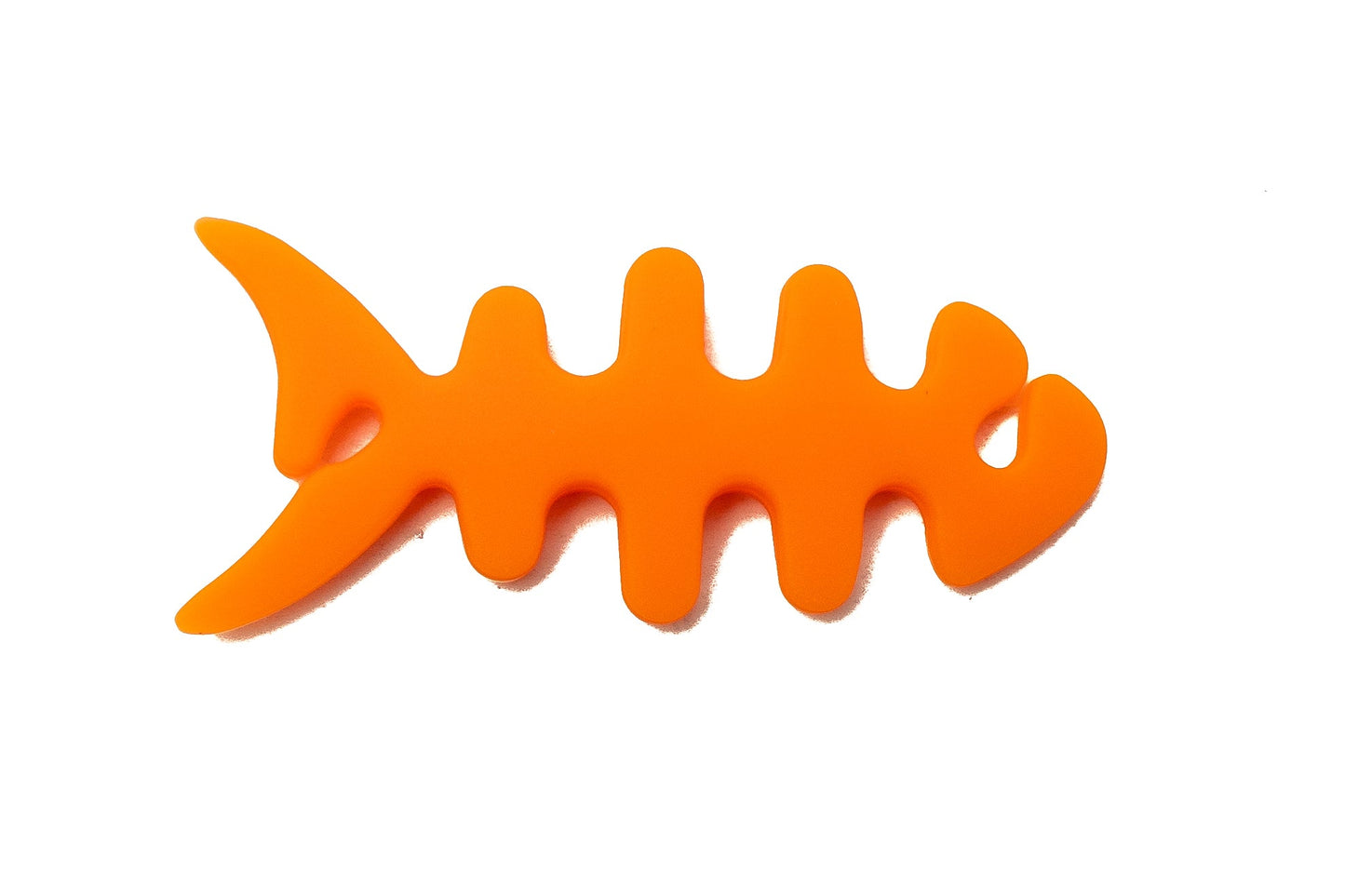 SYSTEM-S Cable Manager Wrap Cable Winder Fish Shape Silicone Winder Cable Protector for Headphones in Orange