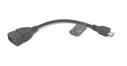 SYSTEM-S USB 2.0 Kabel 15 cm Micro B Stecker zu Typ A Buchse Adapter in Schwarz