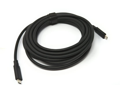 SYSTEM-S USB 3.2 Gen 2 Kabel 5 m Typ C Stecker zu Stecker in Schwarz