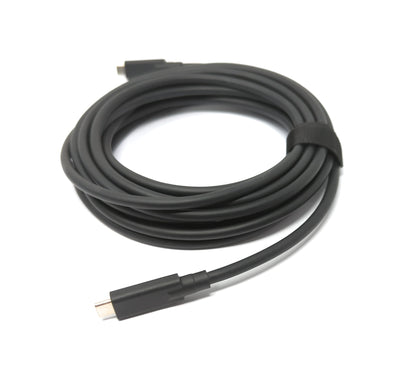 SYSTEM-S USB 3.2 Gen 2 Kabel 5 m Typ C Stecker zu Stecker in Schwarz