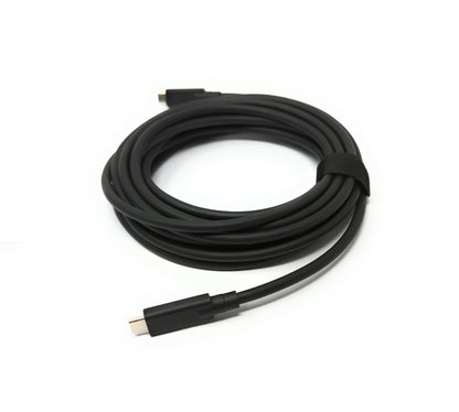 SYSTEM-S USB 3.2 Gen 2 Kabel 5 m Typ C Stecker zu Stecker in Schwarz