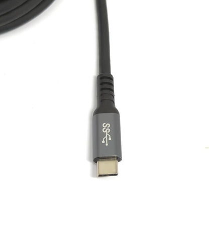 SYSTEM-S USB 3.2 Gen 1 Kabel 5 m Typ C Stecker zu Stecker Winkel in Schwarz