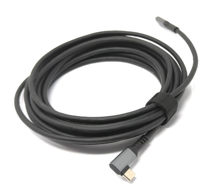 SYSTEM-S USB 3.2 Gen 1 Kabel 5 m Typ C Stecker zu Stecker Winkel in Schwarz