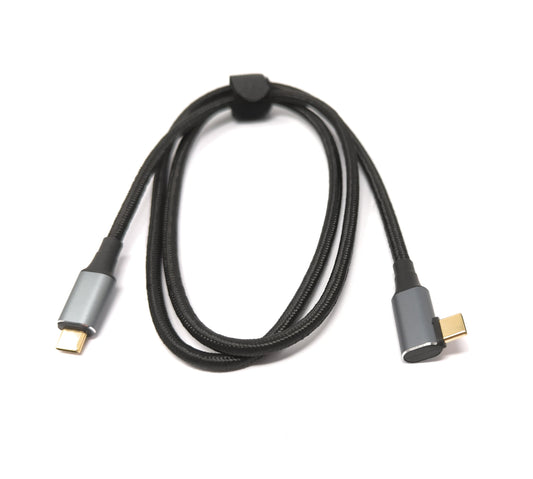 SYSTEM-S USB4 USB cable 80 cm Type C male to male 40 Gbit/s USB 4.0 braided angle