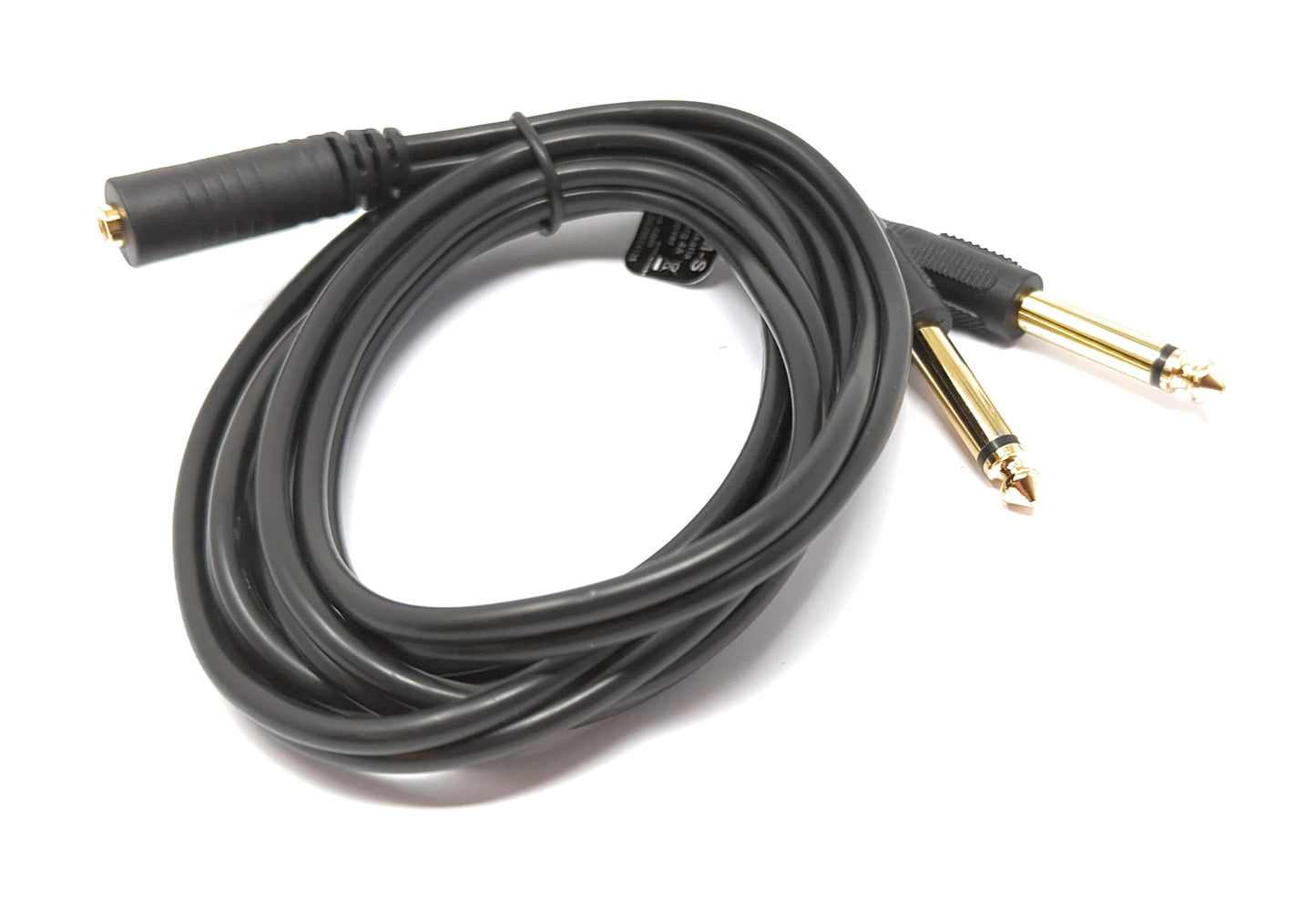 SYSTEM-S Audio Y Kabel 150 cm Stereo AUX Klinke 6,35mm Stecker & Stecker zu 3,5 mm Buchse