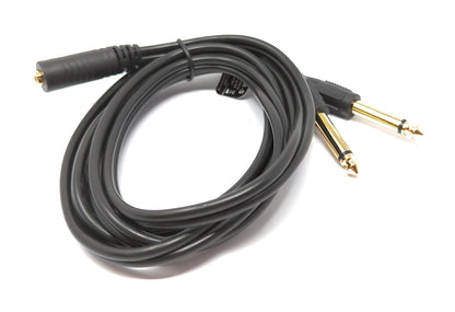 SYSTEM-S Audio Y Kabel 150 cm Stereo AUX Klinke 6,35mm Stecker & Stecker zu 3,5 mm Buchse