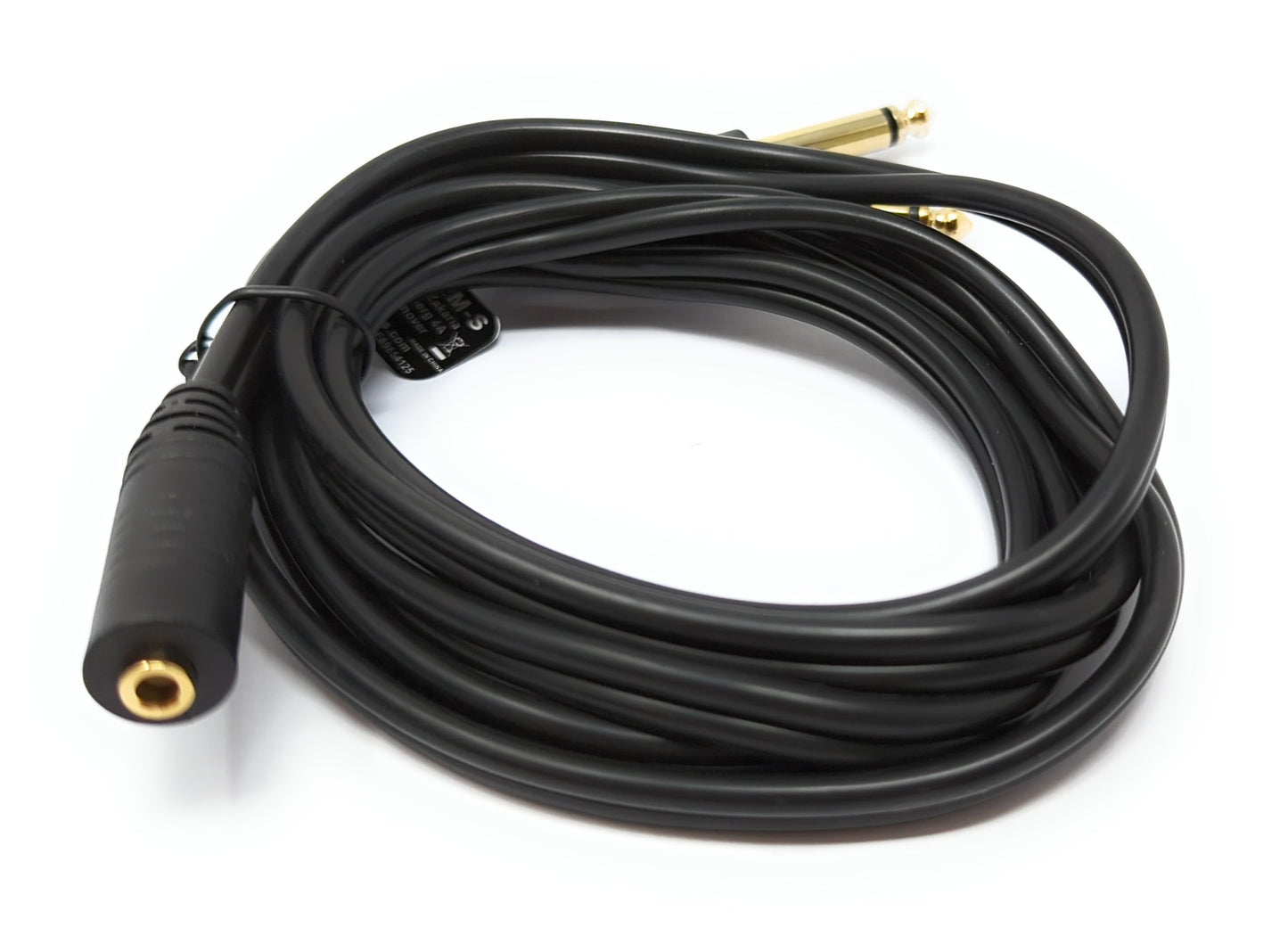 SYSTEM-S Audio Y Kabel 150 cm Stereo AUX Klinke 6,35mm Stecker & Stecker zu 3,5 mm Buchse
