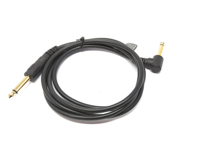 SYSTEM-S Audio Kabel 150 cm Stereo AUX Klinke 6,35 mm Stecker zu Stecker Winkel Schwarz