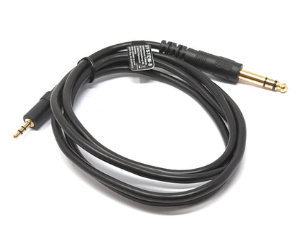 SYSTEM-S Audio Cable 150 cm Stereo AUX Jack 6.35 mm Male to 3.5 mm Male Black