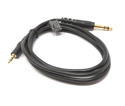 SYSTEM-S Audio Cable 150 cm Stereo AUX Jack 6.35 mm Male to 3.5 mm Male Black