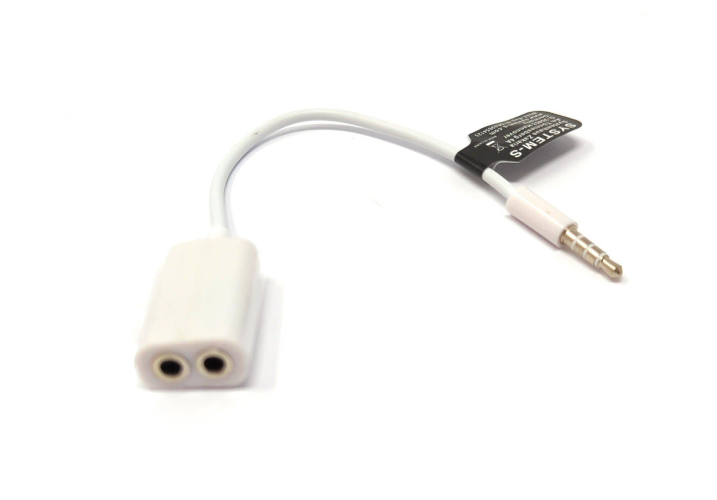 SYSTEM-S Audio Y Splitter Kabel 15 cm Stereo AUX Klinke 3,5 mm Stecker auf 3 polig Buchse Audio und Mikrofon