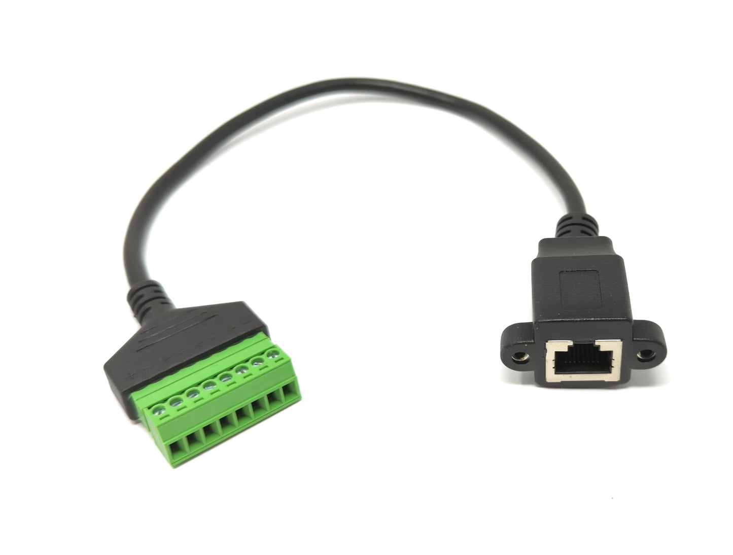 SYSTEM-S LAN Kabel 30 cm RJ45 Buchse zu 8 pin Terminalblock Schraube