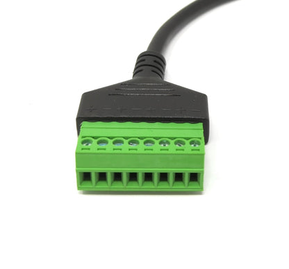 SYSTEM-S LAN Kabel 30 cm RJ45 Buchse zu 8 pin Terminalblock Schraube