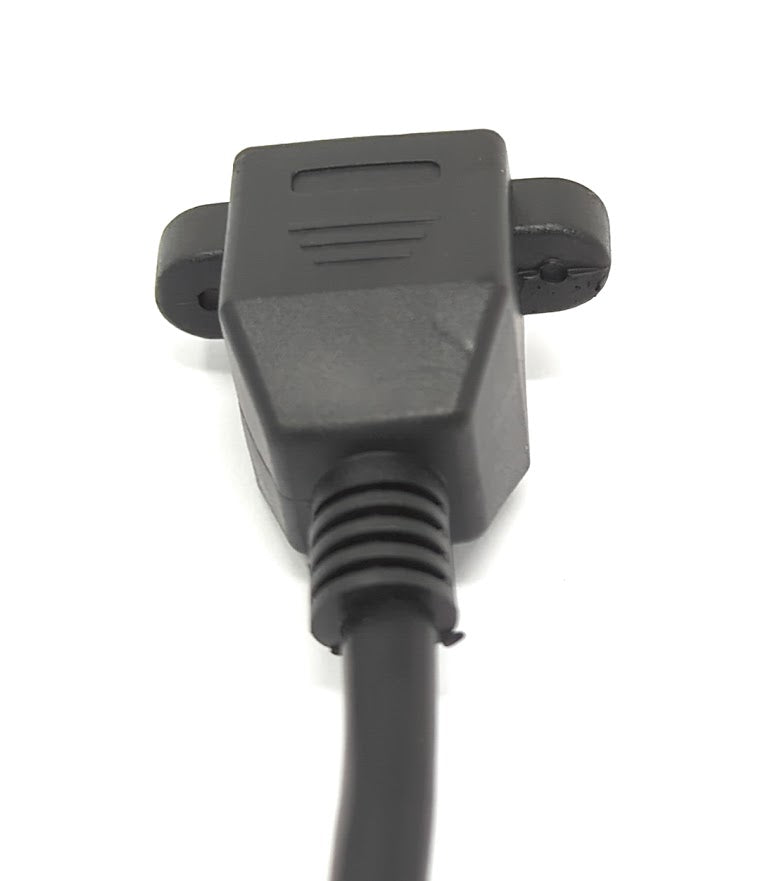 SYSTEM-S LAN Kabel 30 cm 8P8C Stecker zu Buchse Winkel Schraube in Schwarz
