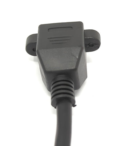 SYSTEM-S LAN Kabel 30 cm 8P8C Stecker zu Buchse Winkel Schraube in Schwarz