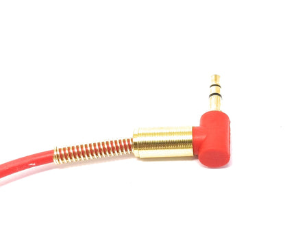 SYSTEM-S Audio Kabel 100cm Stereo AUX Klinke 3,5 mm Stecker zu Stecker Winkel Knickschutz