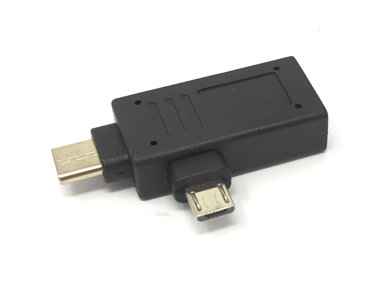 SYSTEM-S USB Y 3.1 Adapter Typ C Stecker & 2.0 Micro B Stecker zu A Buchse Kabel Schwarz