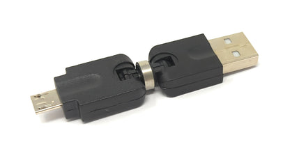 SYSTEM-S USB 2.0 Adapter Micro B Stecker zu Typ A Buchse 360° Winkel Kabel in Schwarz